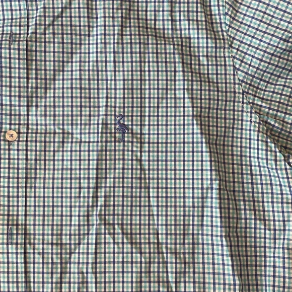 Tailorbyrd Men’s Blue and White Plaid Button Down Shirt Size L - Picture 2 of 6